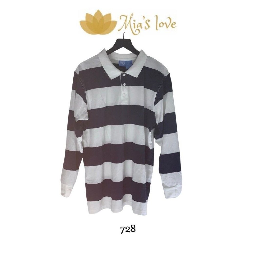 UNIFORM, pullover Classic for men, size L, Sleeve long, white and blue color.